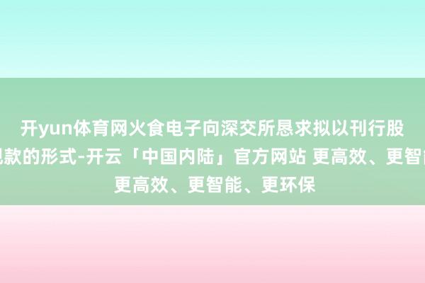 开yun体育网火食电子向深交所恳求拟以刊行股份及支付现款的形式-开云「中国内陆」官方网站 更高效、更智能、更环保