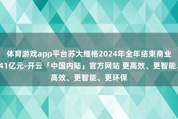 体育游戏app平台苏大维格2024年全年结束商业收入18.41亿元-开云「中国内陆」官方网站 更高效、更智能、更环保