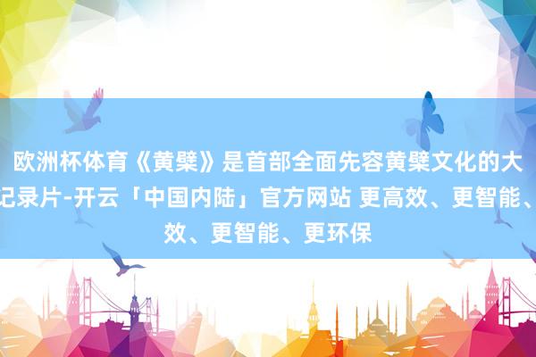 欧洲杯体育《黄檗》是首部全面先容黄檗文化的大型历史记录片-开云「中国内陆」官方网站 更高效、更智能、更环保