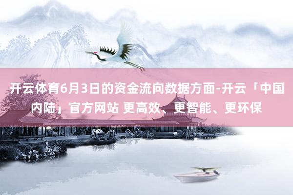 开云体育6月3日的资金流向数据方面-开云「中国内陆」官方网站 更高效、更智能、更环保