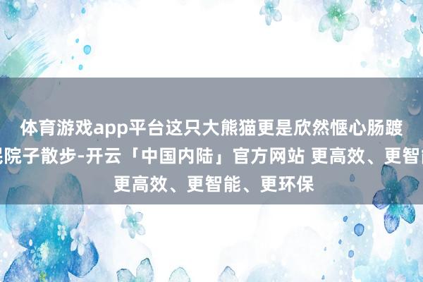 体育游戏app平台这只大熊猫更是欣然惬心肠踱步干涉村民院子散步-开云「中国内陆」官方网站 更高效、更智能、更环保
