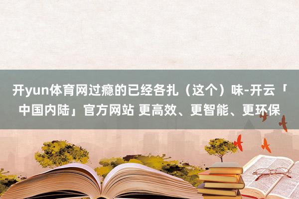 开yun体育网过瘾的已经各扎（这个）味-开云「中国内陆」官方网站 更高效、更智能、更环保