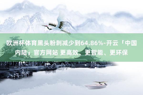 欧洲杯体育黑头粉刺减少到64.86%-开云「中国内陆」官方网站 更高效、更智能、更环保